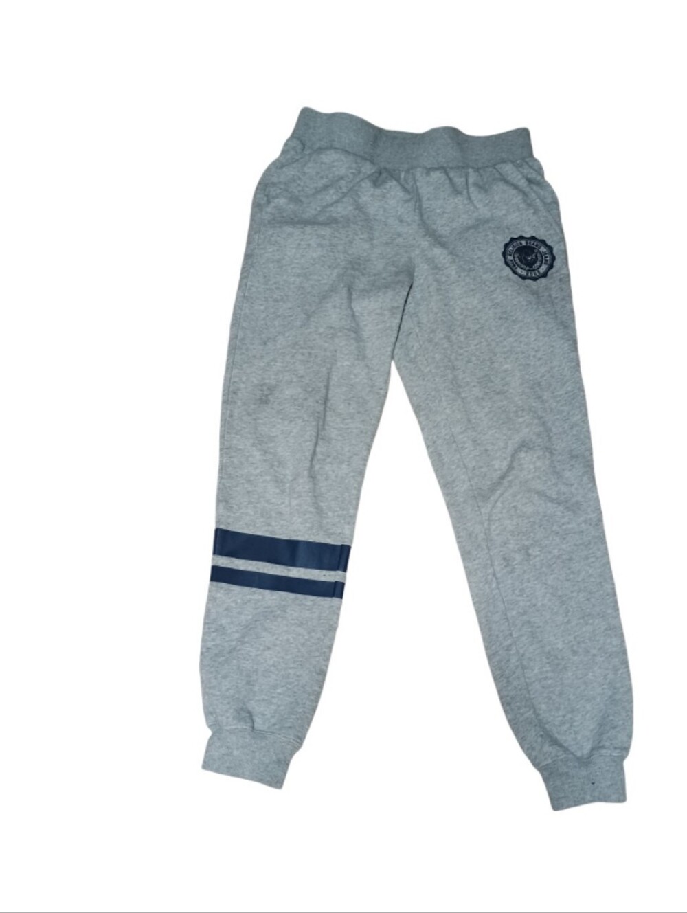 True Religion Grey Joggers with Navy Stripe Accent
